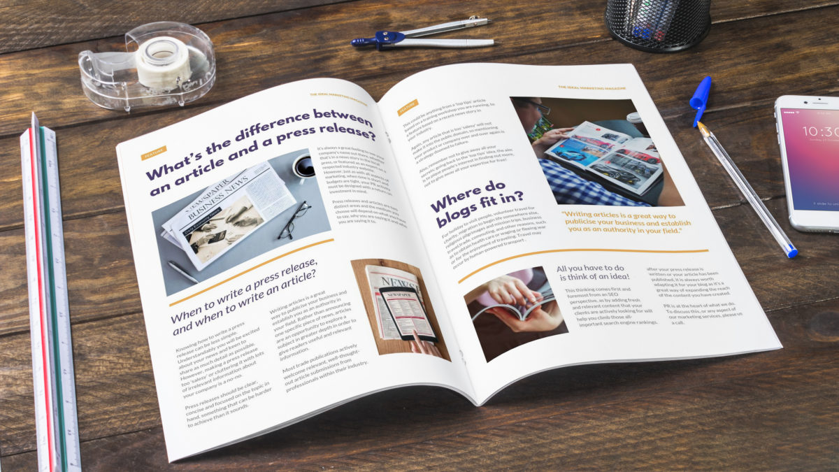 IMC magazine mock up article vs press release PJXVD61